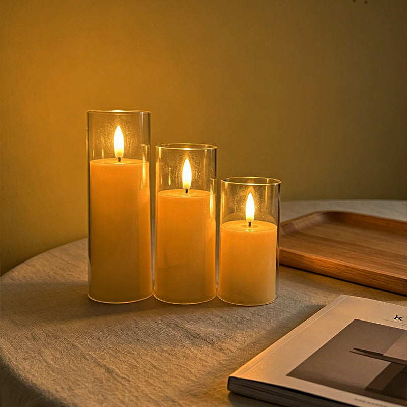 LED Scented Candle with Flame Effect