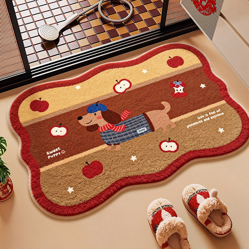 Plush Cartoon Character Bath Mat