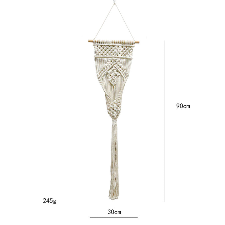 Decorative macrame wall hanging with artistic design