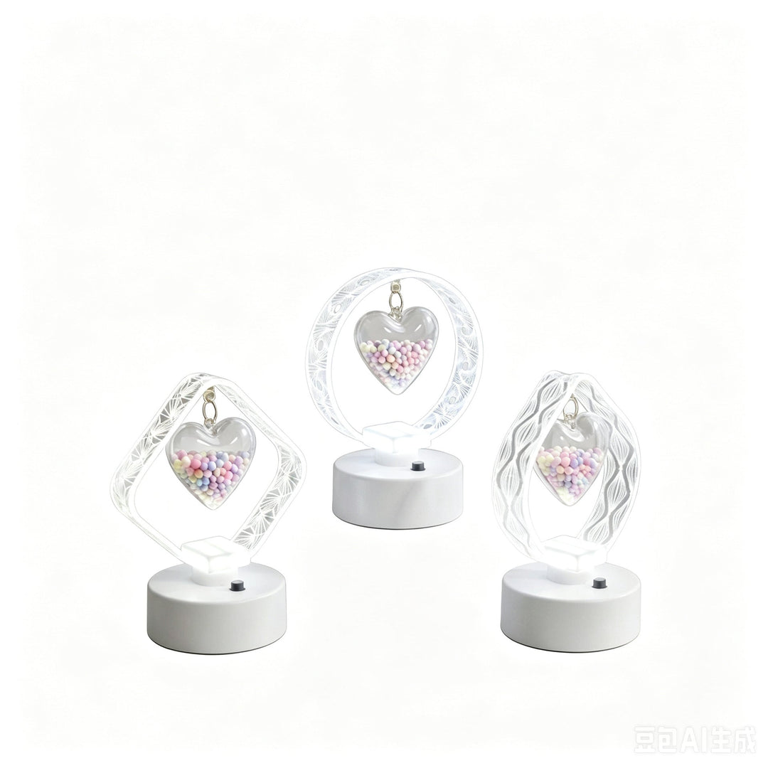 Heart-shaped LED table lamp