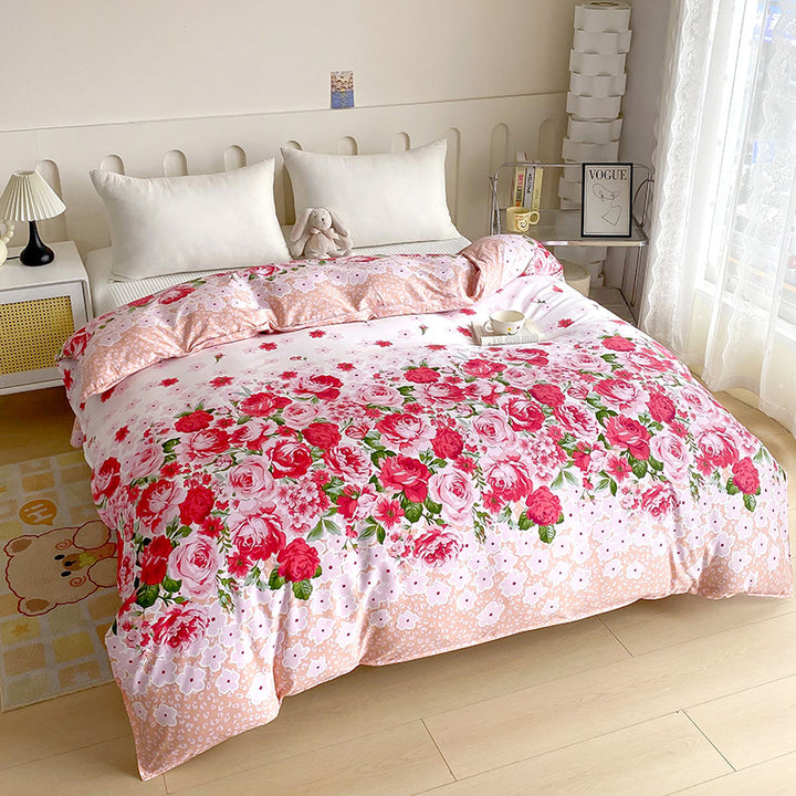 Luxury Floral Print Bedding Set