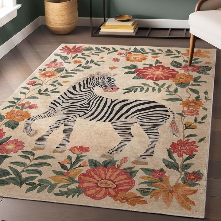 Elegant Tiger-Themed Area Rug for Home