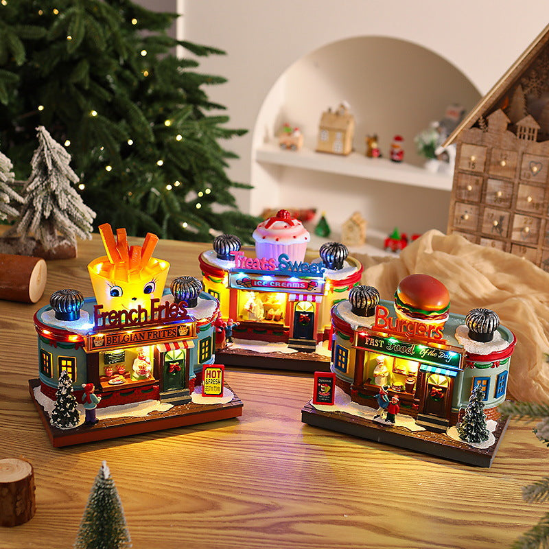 Nostalgic Ice Cream Parlor with LED Lighting