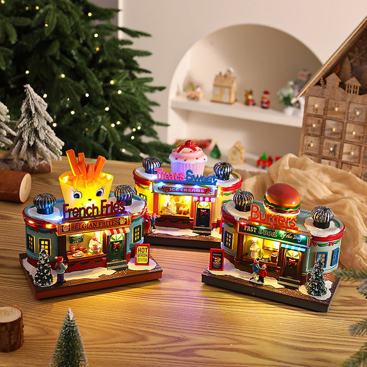 Nostalgic Ice Cream Parlor with LED Lighting