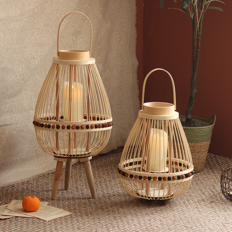 Handcrafted lantern made from natural materials