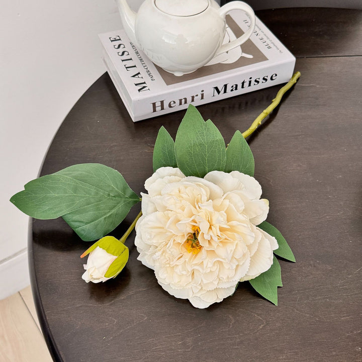 Lifelike Peony Floral Stem