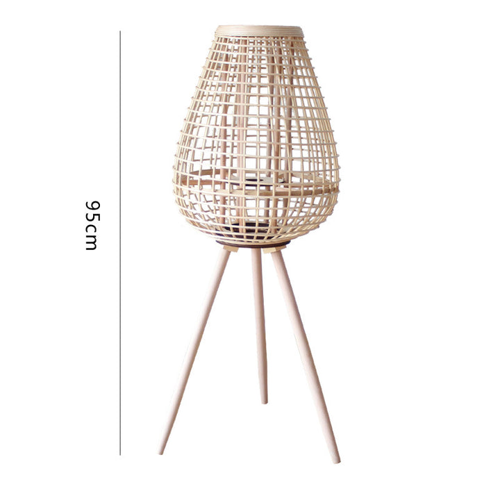 Decorative Rattan Lantern with Carry Handle