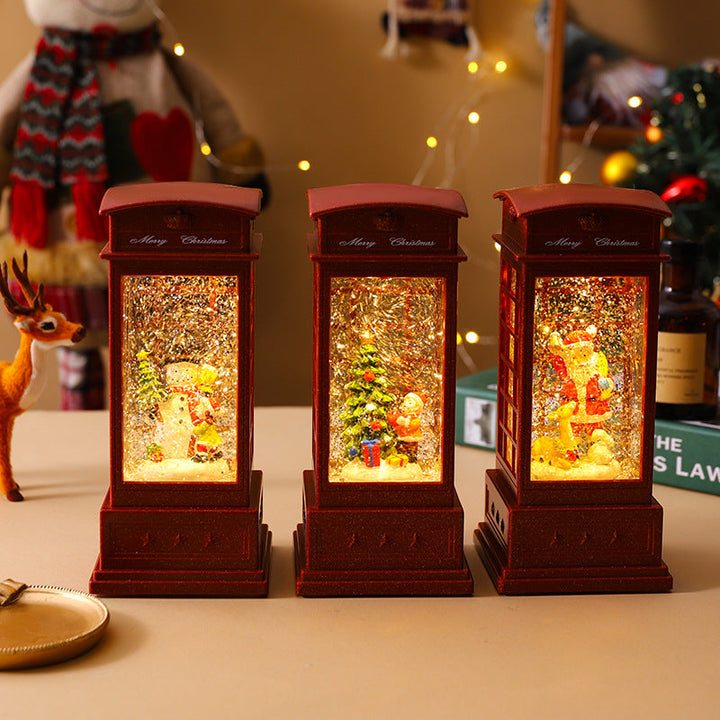 Nostalgic Christmas lantern with snowman motif