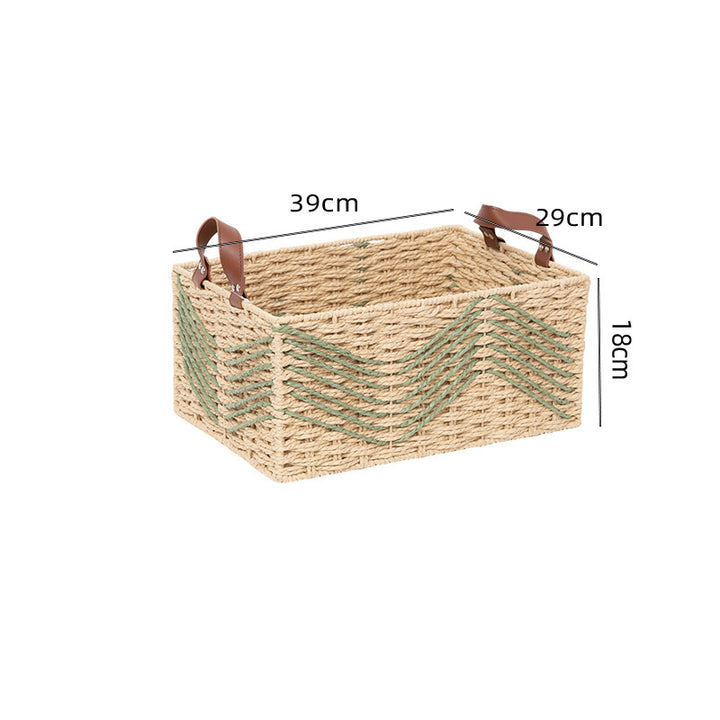 Handmade storage basket made of natural fibers