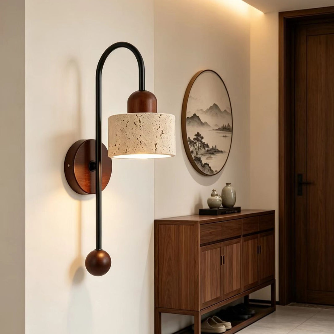 Wall-mounted sculptural wall light