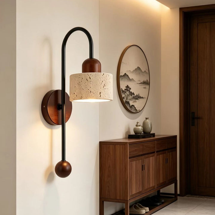 Wall-mounted sculptural wall light