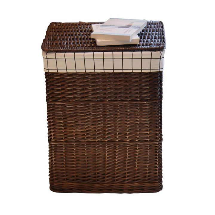 High-quality laundry basket with elegant fabric lining