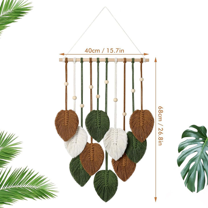 Macrame Leaf Wall Hanging Art