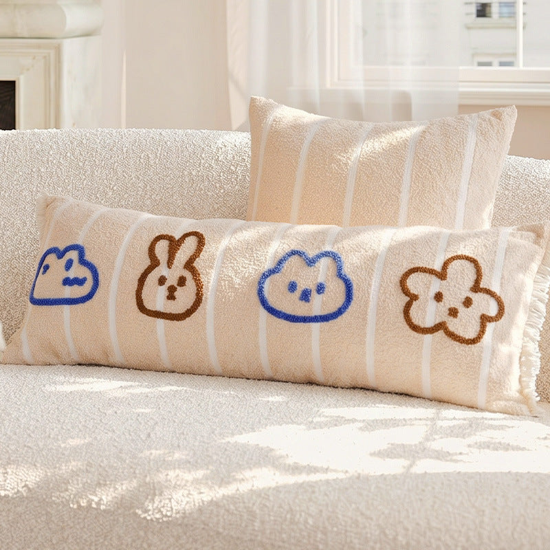 Decorative Dog-Themed Throw Pillow for Living Room