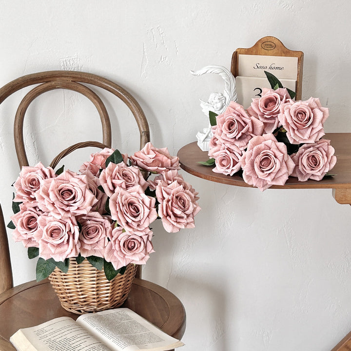 Realistic Faux Floral Rose Bouquet