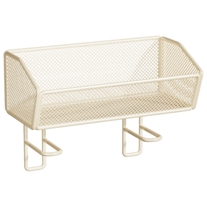 Bathroom Over-Toilet Mesh Organizer Shelf with Elevated Stand and Rust-Resistant Metal