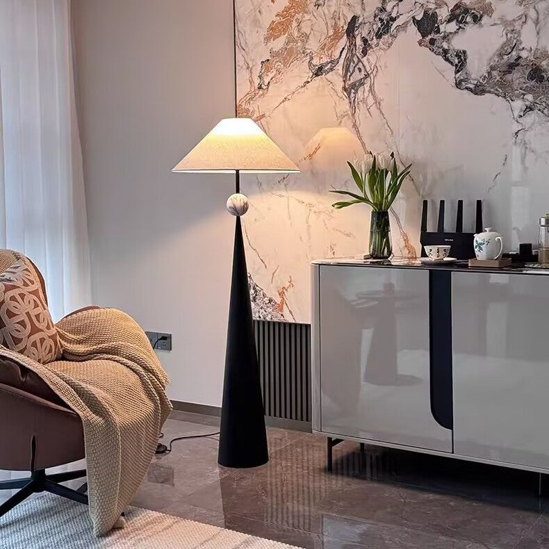 Modern cone-shaped floor lamp