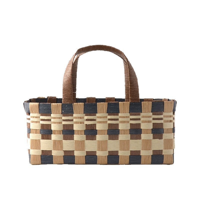 Handwoven shopping basket