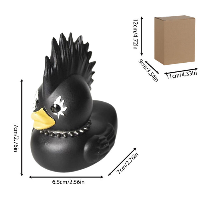 Decorative rubber duck with stylish haircut