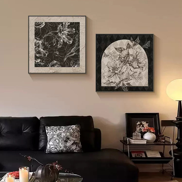 Decorative Floral Framed Artwork