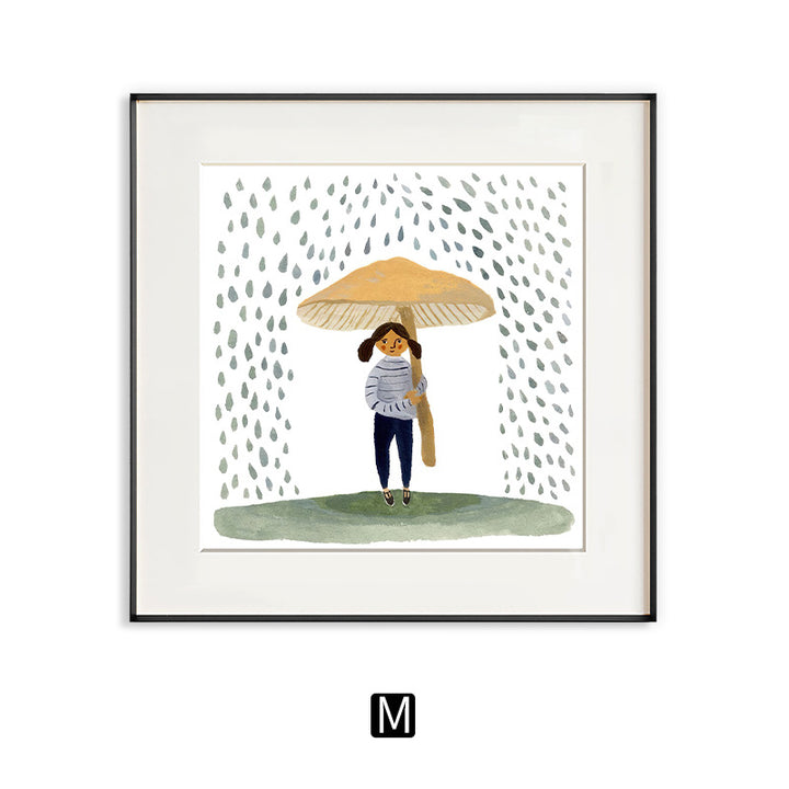 Framed Animal Illustration Artwork