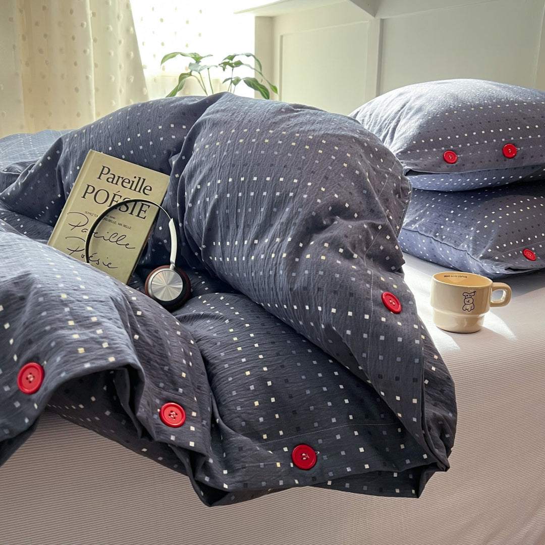 Patterned Cotton Duvet Cover Set
