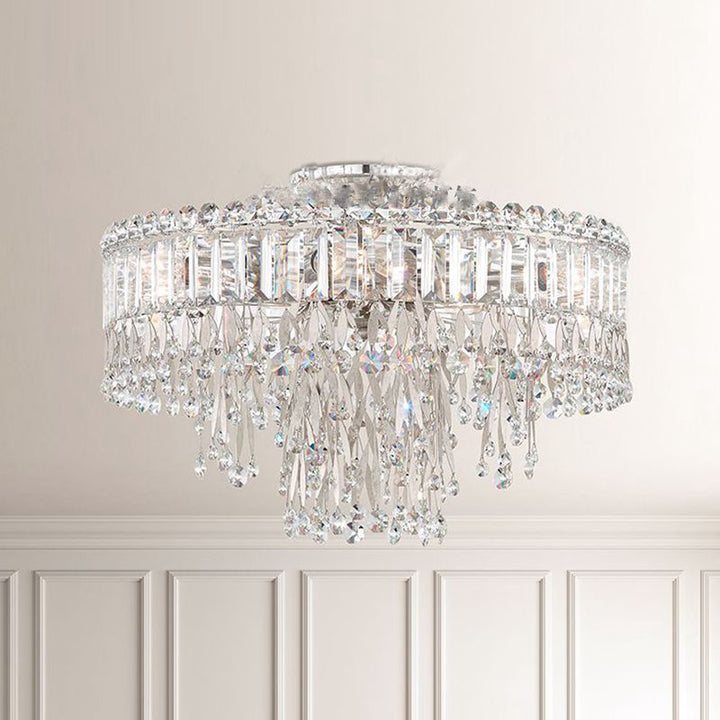 Crystal wall-mounted lighting fixture