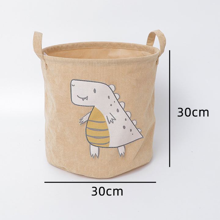 Fun storage basket with dinosaur motif