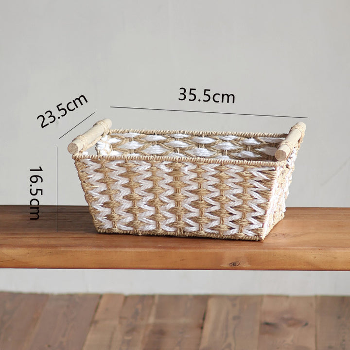 Handcrafted laundry basket made of natural material