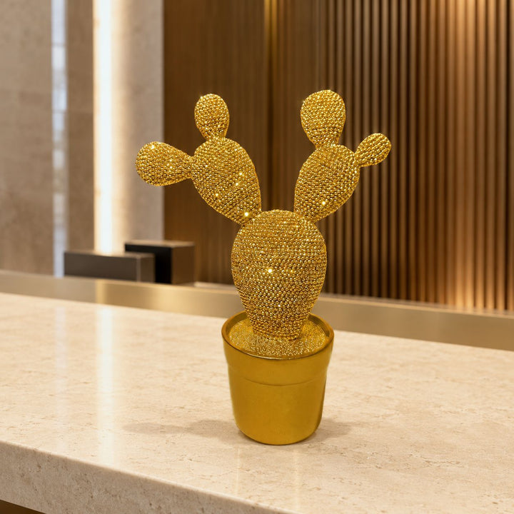 Glittering Cactus Decoration Figure