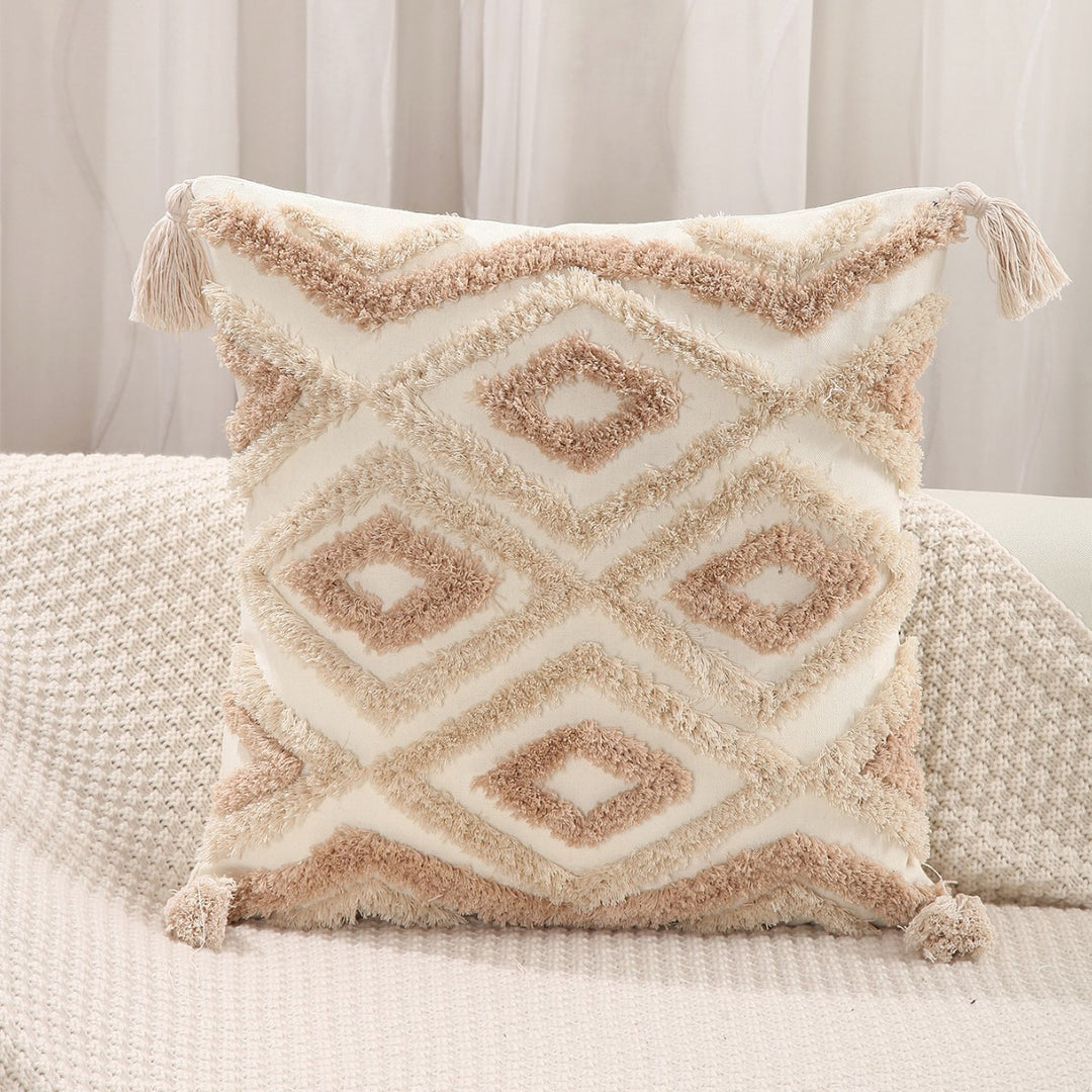 Textured Diamond Pattern Throw Pillow