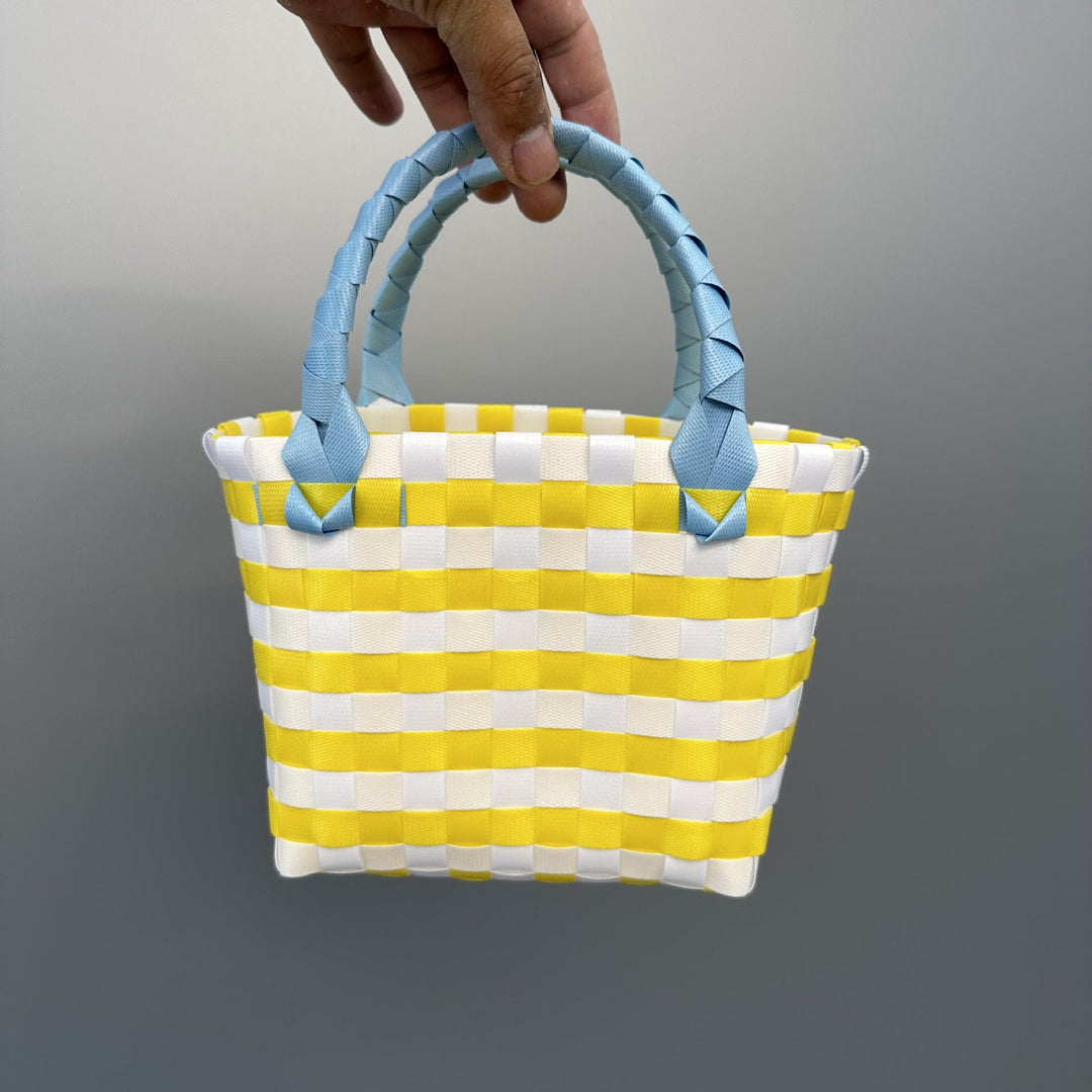 Playful and Colorful Basket Bag
