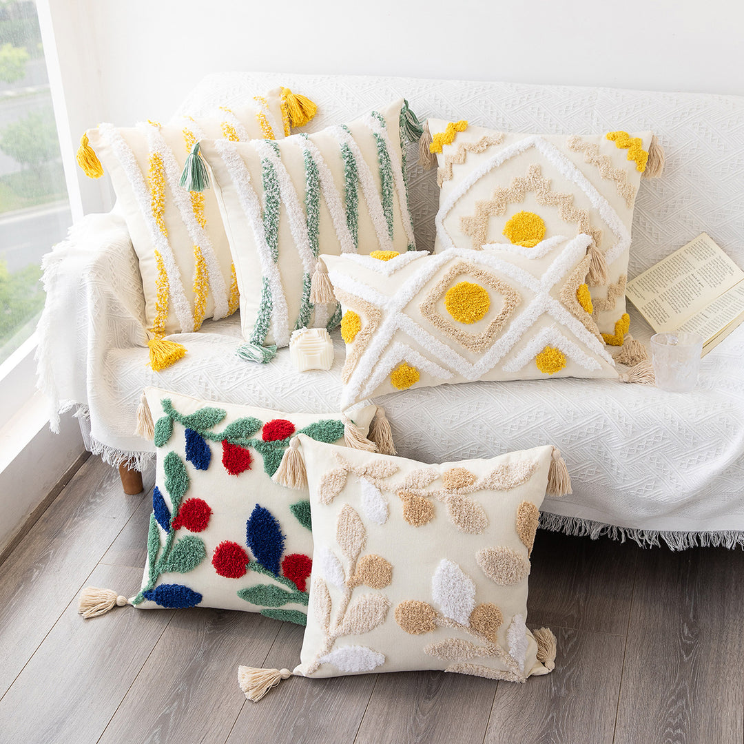 Decorative Textured Throw Pillow for Couch Decoration