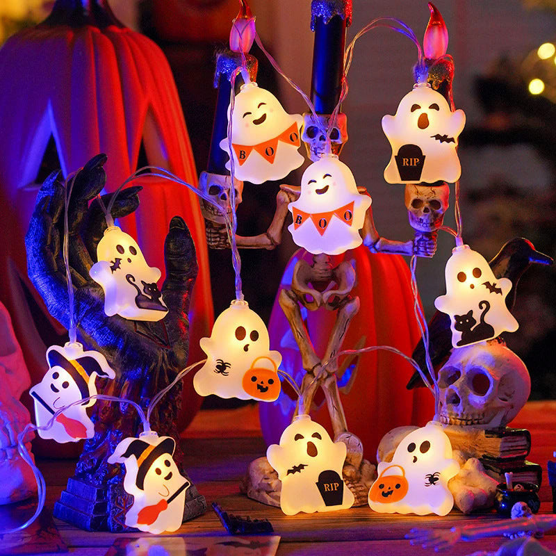 Halloween Ghost LED Light Chain Decorative Garland