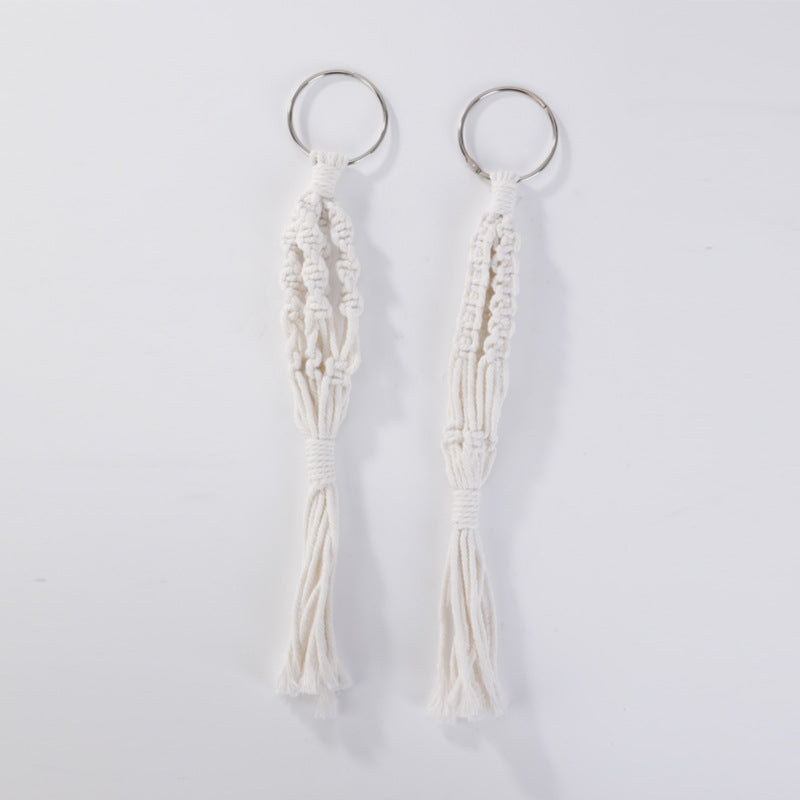 Key jewelry with macrame design