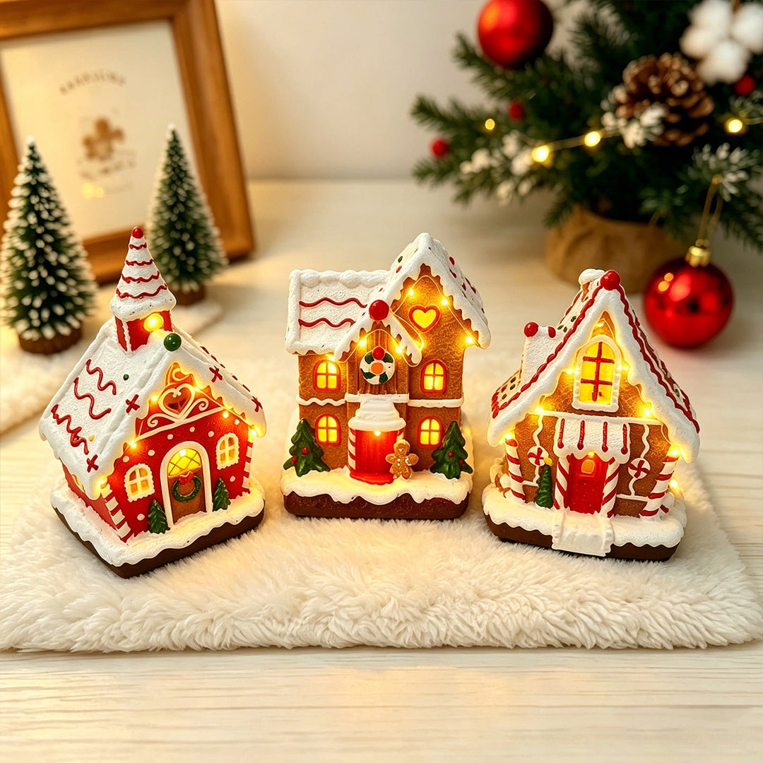 Glowing Christmas Village House