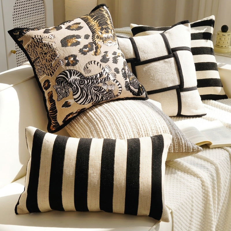 Artistic Animal-Print Decorative Throw Pillow