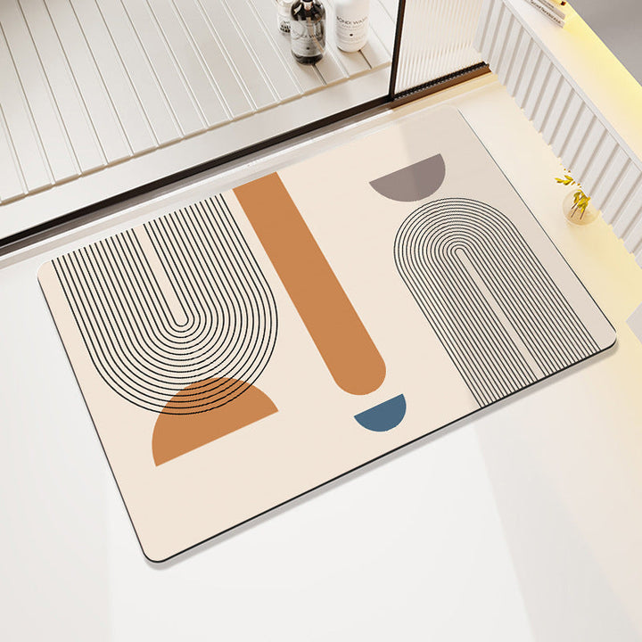 Abstract Art-Themed Indoor Area Mat