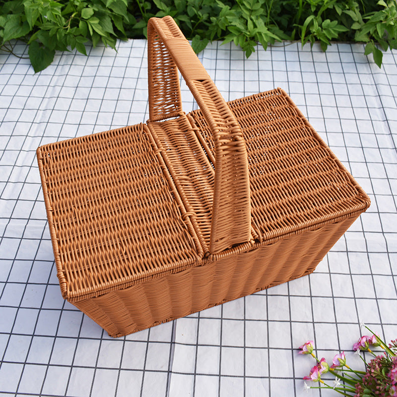 Handwoven Decorative Picnic Basket