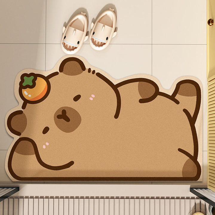 Cartoon-Themed Bathroom Mat