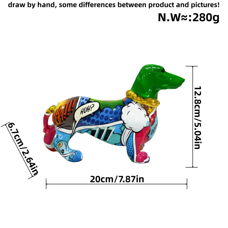 Creative decorative figure of a dachshund