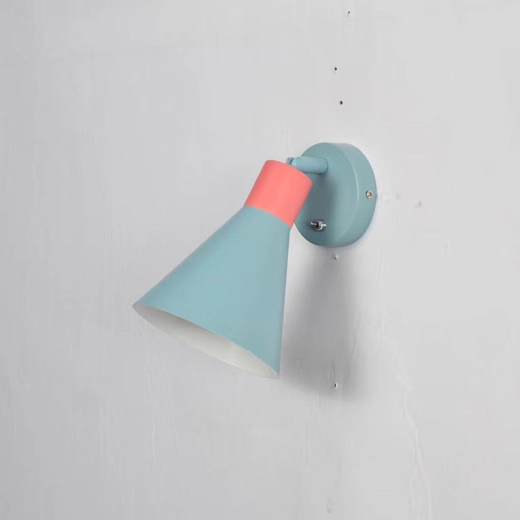 Adjustable Mid-Century Cone Wall Lamp with Swivel Arm