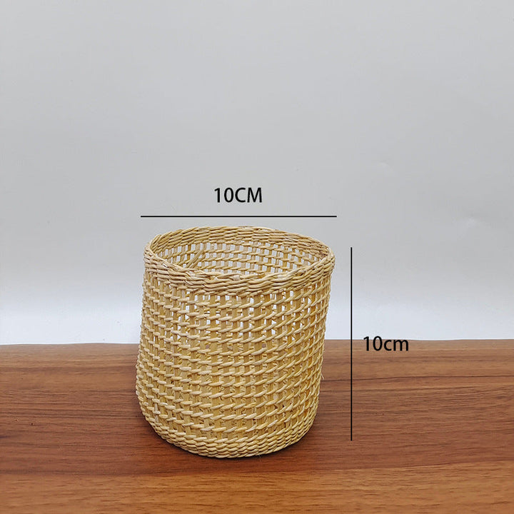Handmade Natural Fiber Decorative Basket
