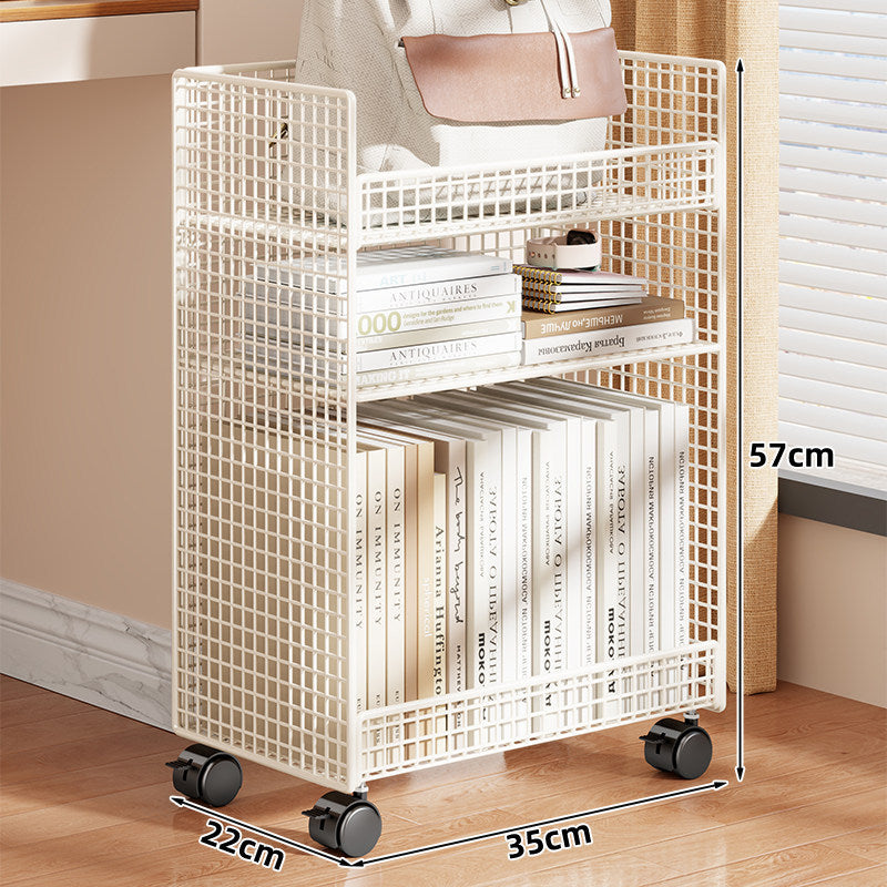 Compact Two-Tier Mesh Desk Book and Stationery Organizer Rack