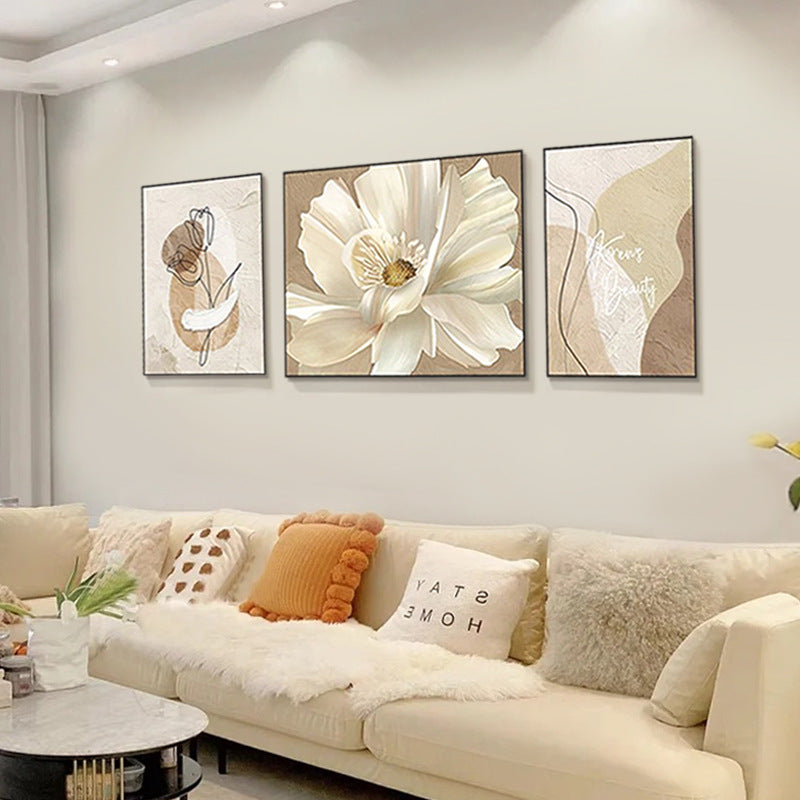 Elegant Framed Abstract Floral Art Set