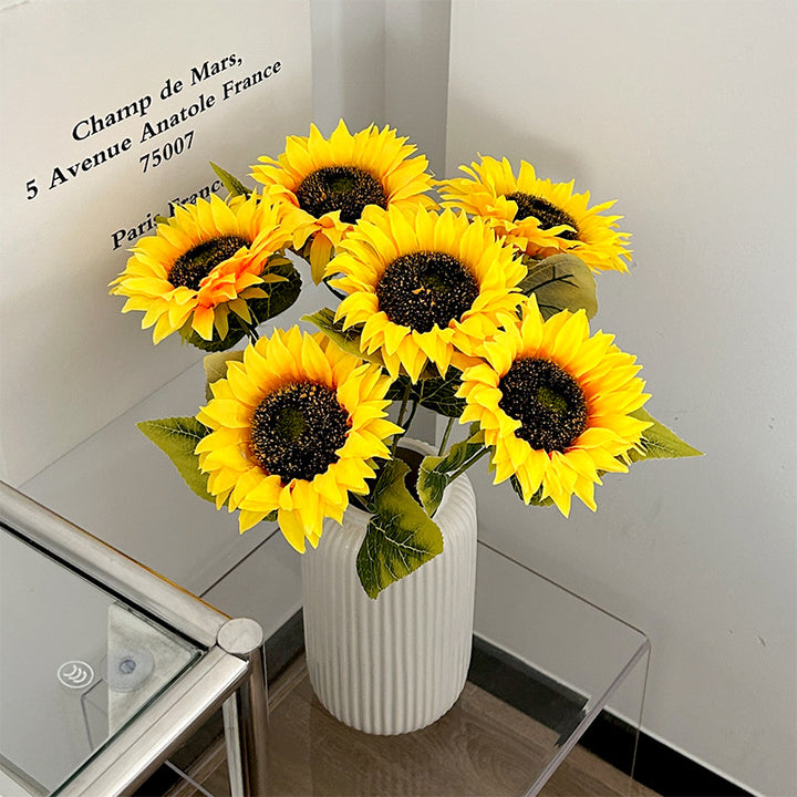 Realistic Sunflower Floral Stem for Home Decor