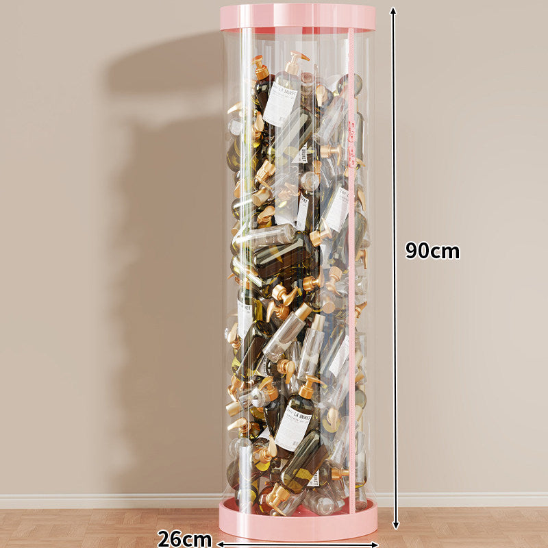 Tall Clear Acrylic Vertical Display Cylinder for Mini Perfume & Sample Bottle Collection