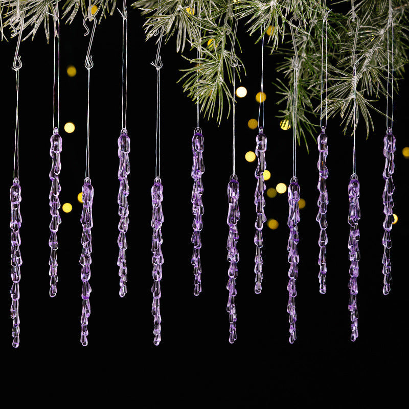 Decorative Christmas lights string with icicle design
