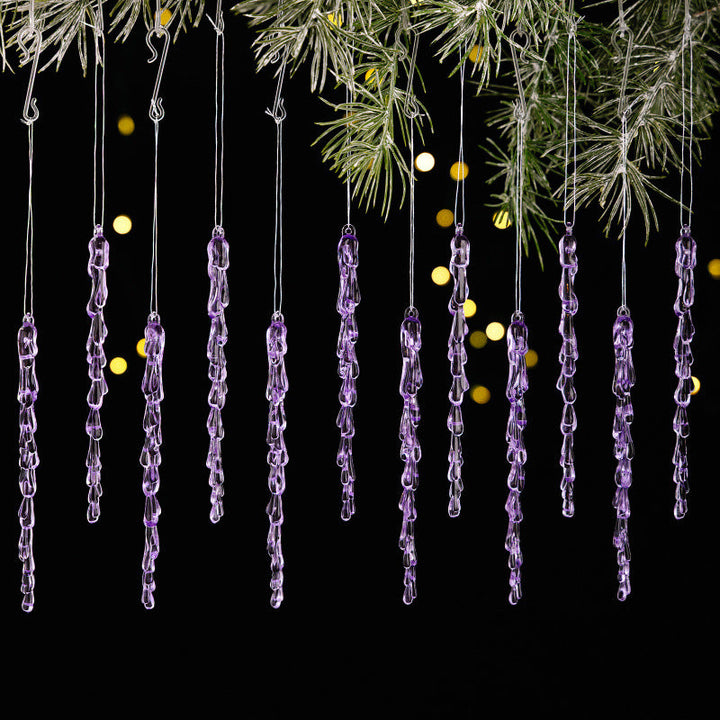 Decorative Christmas lights string with icicle design