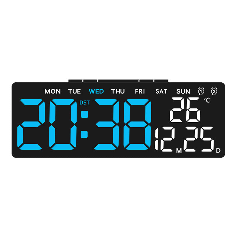 Digital multifunction alarm clock with large display